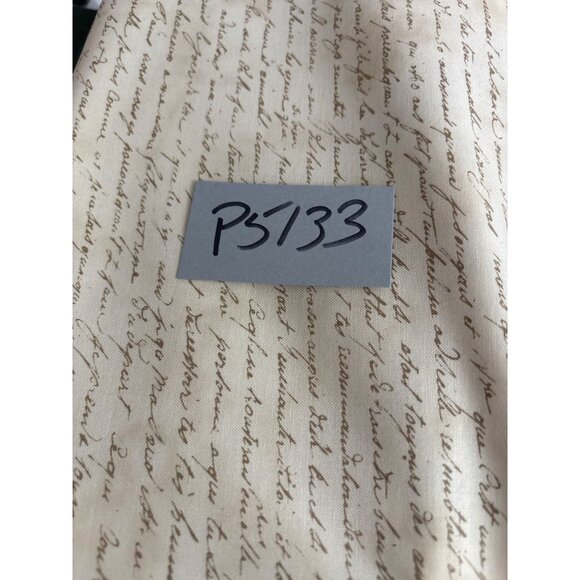 Antique Calligraphy 1/2 yard x 44" Cream Script Fabric by Holly Holderman - Picture 6 of 6